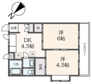 パールハイツ生田【3階】の間取り