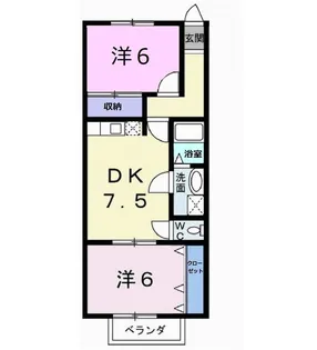 パークサイドテラス【2階】の間取り