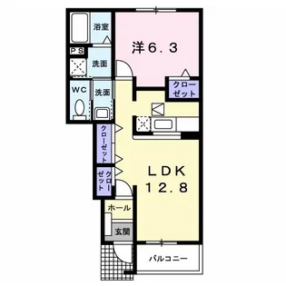 グレイスヴィラA【1階】の間取り