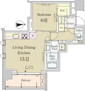 パークアクシス池田山【7階】の間取り