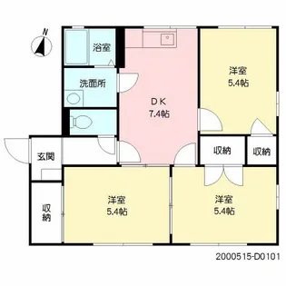 パークサイド高取 D【1階】の間取り