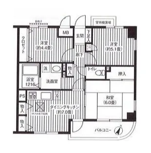 グランシエロ川口本町【1階】の間取り
