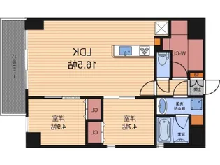 エルベコート梅田ウエスト【2階】の間取り