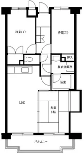 ロイヤルシティ四番館【4階】の間取り