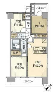 クレストフォルム横浜関内【5階】の間取り