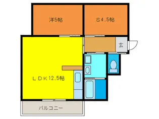 リノーベル川西【2階】の間取り