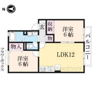 シャルムますだB棟【2階】の間取り