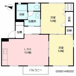 ラ シエロ B棟【2階】の間取り