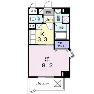 プレジェーネ 北江口【1階】の間取り