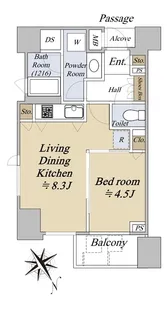 セントラルプレイス南大塚【6階】の間取り