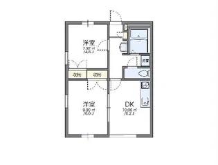 レオパレスエールII【1階】の間取り