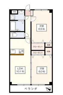 エコーヒルズ神代【1階】の間取り
