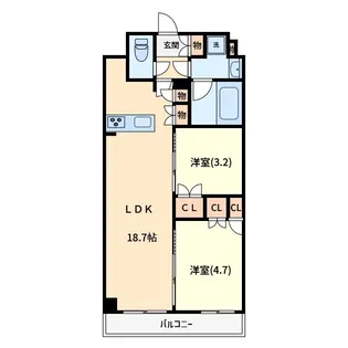 LaClair南浦和【4階】の間取り