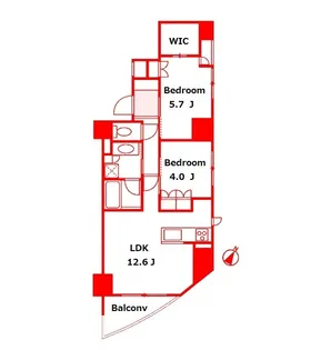クオス横浜【7階】の間取り