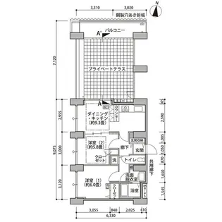 東雲キャナルコートCODAN14号棟【9階】の間取り