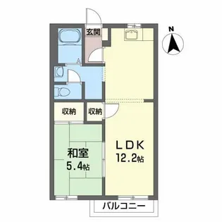 フレグラント・ツインズA【2階】の間取り