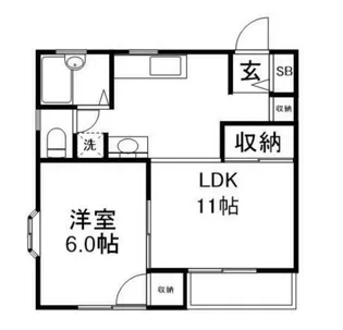 サンフルールゆりのき【2階】の間取り