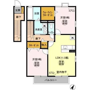 ガーデンコート C【2階】の間取り