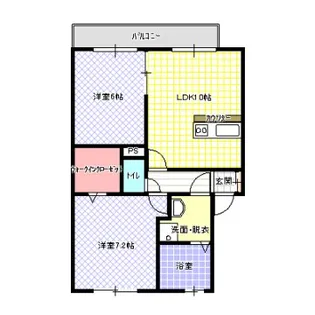 メゾンアズール【1階】の間取り