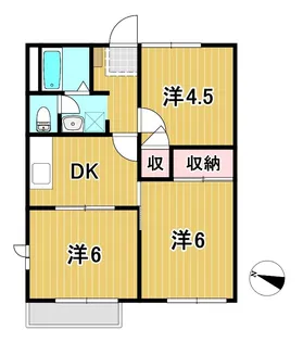 ウインドヒルズ田尻【1階】の間取り