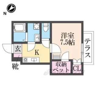 ハイツ華優【1階】の間取り