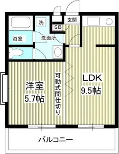 第1ビューラー方南【3階】の間取り