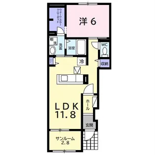 ヴェリ椎津【1階】の間取り