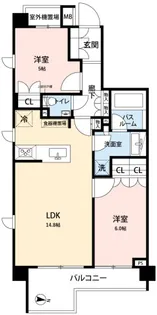 オープンレジデンシア千駄木ヒルズ【4階】の間取り