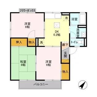 メゾン森PartIII・V【1階】の間取り