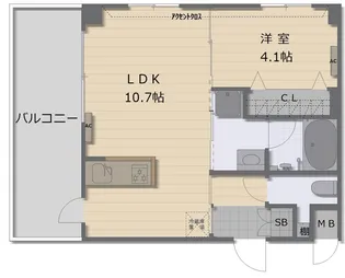 ヴィーブルエリーゼ【9階】の間取り