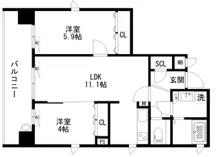 仮)四条富小路マンション【3階】の間取り