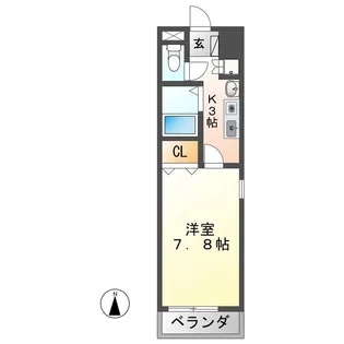 パークサイド桃山【4階】の間取り