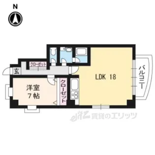ランブラス御所東【2階】の間取り