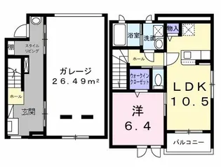 ベルシェールII【1階】の間取り
