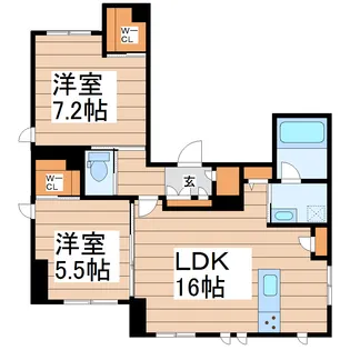 ラスティア泉中央【1階】の間取り