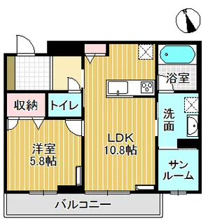 ミライエ・シリウス South【1階】の間取り