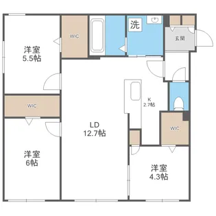 RITZ GRANDE 八軒【4階】の間取り