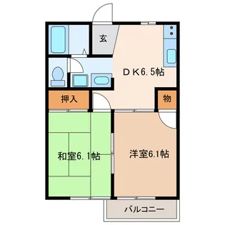 フレグランス北門【1階】の間取り