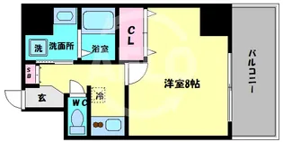 プライムコート天王寺町【8階】の間取り