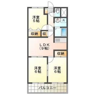 HAPPY EREA BISKET倶楽部【5階】の間取り