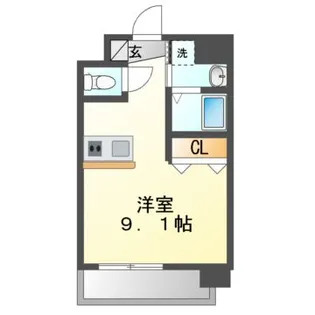 プレサンス名古屋駅前プラチナム【7階】の間取り