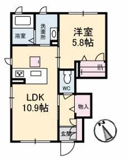 シャーメゾンYUMA【1階】の間取り