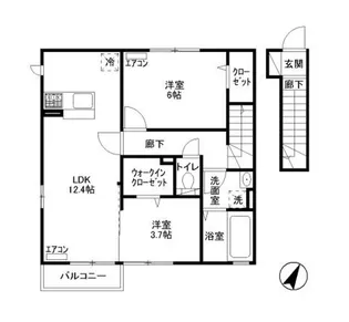 ソレアード【2階】の間取り