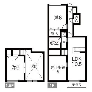 グランモンテ文教【1階】の間取り