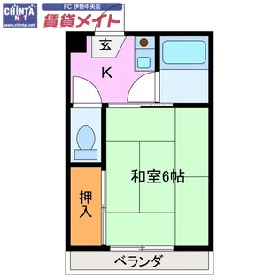 ジョイフル伊勢【2階】の間取り
