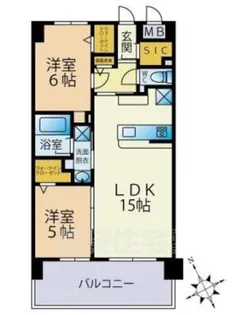 neu【6階】の間取り