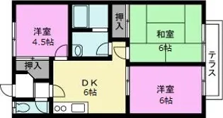 メゾンドラペI【1階】の間取り