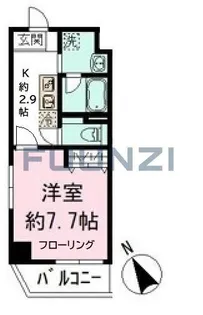 レオステーションフロント鬼越【5階】の間取り