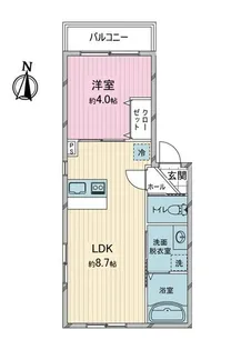 ロジュマン秋津(Rojuman AKITSU)【2階】の間取り