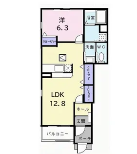 メゾン・ユーケイA【1階】の間取り